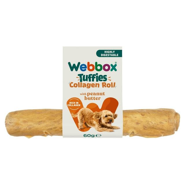 Webbox Tuffies 60g Collagen Roll with Peanut Butter Dog Treats - gallery image 1