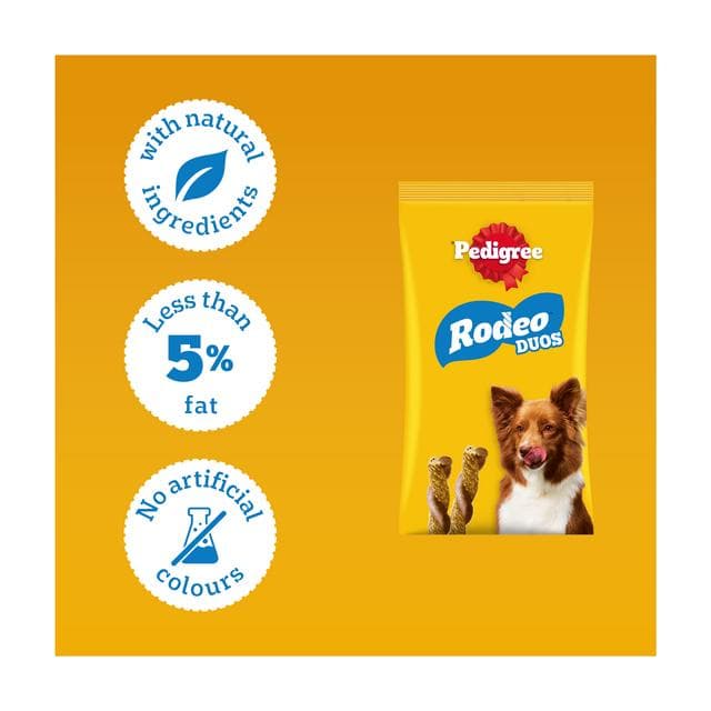 Pedigree Rodeo Duos 7 x Bacon & Chicken Dog Treats 123g - gallery image 3