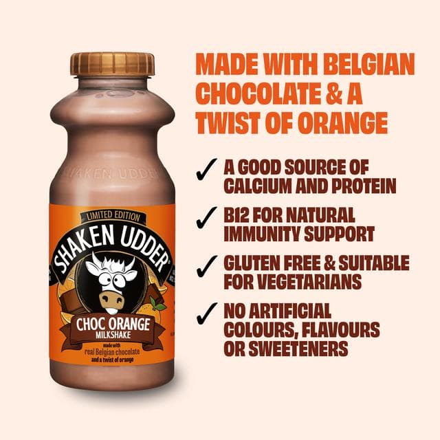 Shaken Udder 330ml Chocolate Orange Milkshake, Limited Edition - gallery image 2