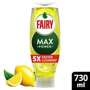 Fairy Max Power Lemon Washing Up Liquid 730ml