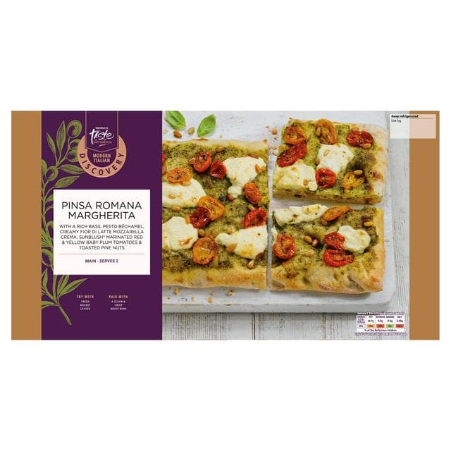 Sainsbury's Discovery 415g Pinsa Romana Margherita Pizza, Taste the Difference - gallery image 1