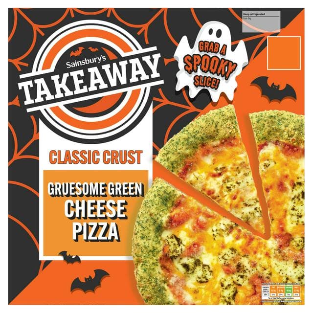 Sainsbury's 510g Gruesome Green Cheese Pizza - gallery image 1