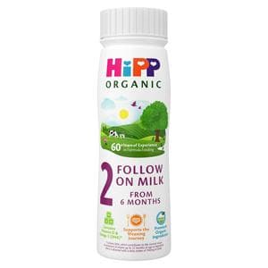 HiPP 200ml Organic 2 Follow On Liquid Formula Ready to Feed From 6 Months Baby Milk
