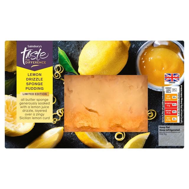 Sainsbury's 400g Lemon Drizzle Sponge Pudding, Taste the Difference - gallery image 1
