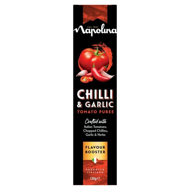 Napolina 130g Chilli & Garlic Tomato Puree - gallery image 1