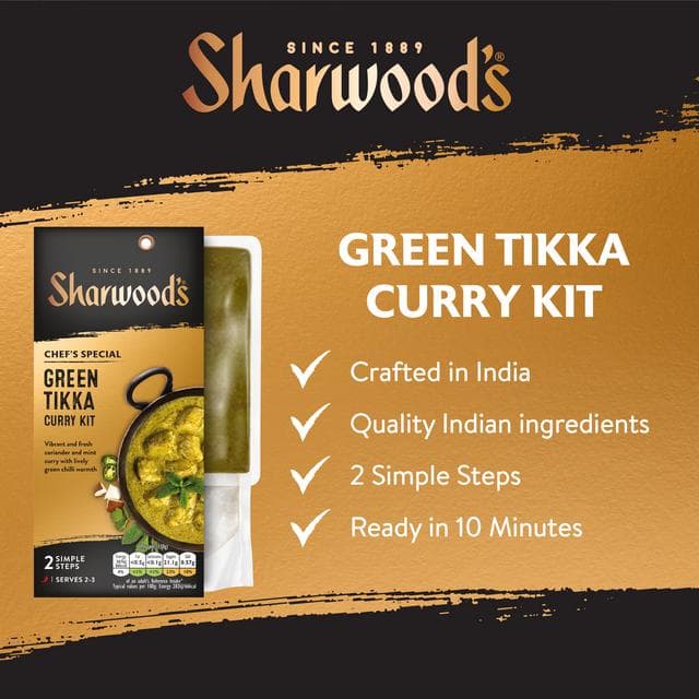 Sharwood's Chef's Special 250g Green Tikka Indian Curry Sauce Meal Kit - gallery image 3