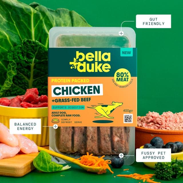Bella + Duke 400g Chicken + Grass Fed Complete Raw Beef Adult Dog Food - gallery image 4