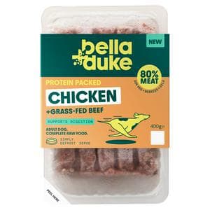 Bella + Duke 400g Chicken + Grass Fed Complete Raw Beef Adult Dog Food