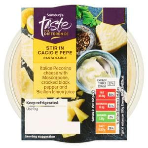 Sainsbury's 150g Stir In Cacio E Pepe Pasta Sauce, Taste the Difference