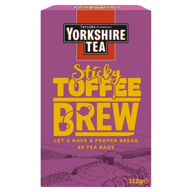 Taylors of Harrogate 40 x Sticky Toffee Brew Yorkshire Tea Bags 112g - gallery image 1