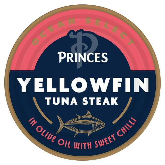 Princes 160g Yellowfin Tuna Steak in Olive Oil with Sweet Chilli - gallery image 1