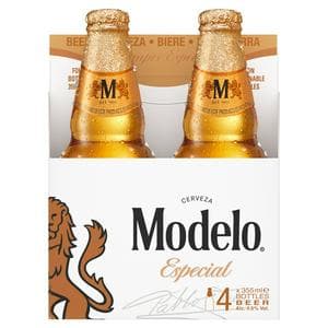 Modelo 4 x 355ml Especial Lager Beer Bottles