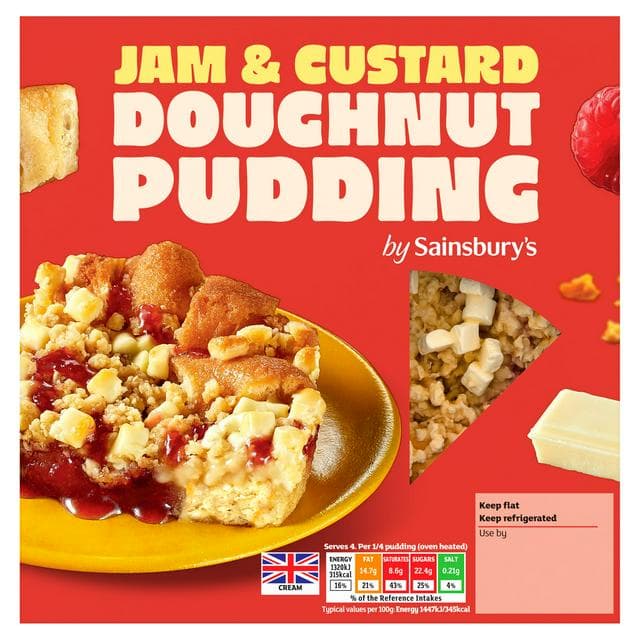 Sainsbury's Loaded 370g Jam & Custard Doughnut Dessert - gallery image 1
