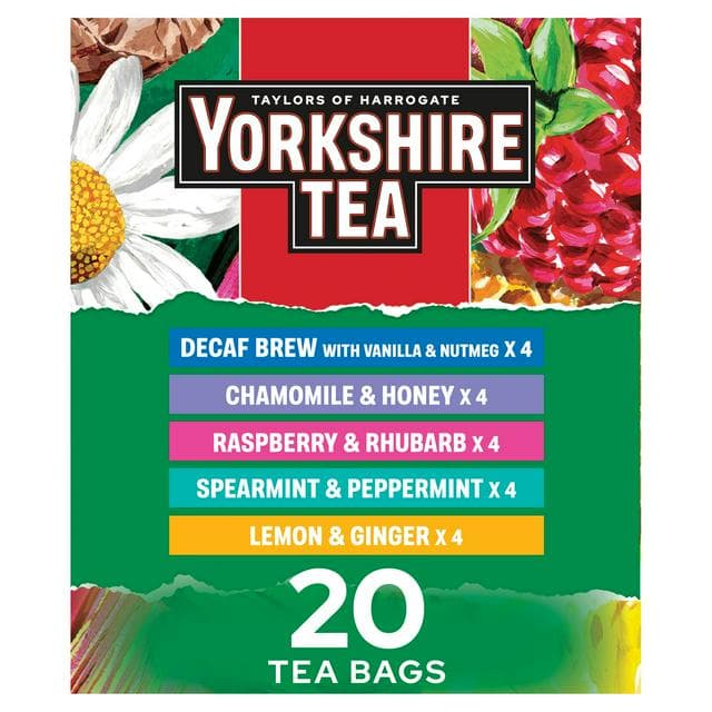 Yorkshire Tea 20 x Fruit & Herbal Selection Pack Enveloped Tea Bags - gallery image 1
