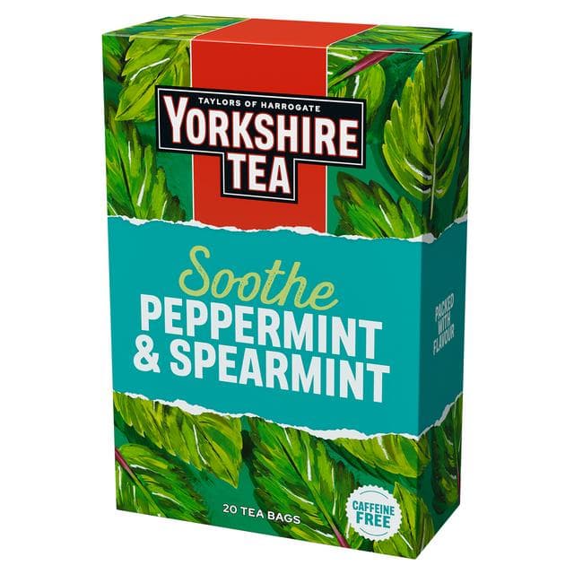 Yorkshire Tea 20 x Soothe Peppermint & Spearmint Herbal Tea Bags - gallery image 2