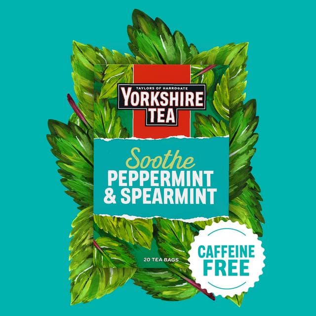 Yorkshire Tea 20 x Soothe Peppermint & Spearmint Herbal Tea Bags - gallery image 6