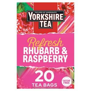 Yorkshire Tea 20 x Refresh Rhubarb & Raspberry Fruit Tea Bags