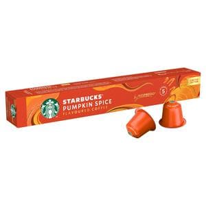 Starbucks 51g Pumpkin Spice Latte Flavoured Blonde Roast Coffee by Nespresso Coffee Pods, Limited Edition