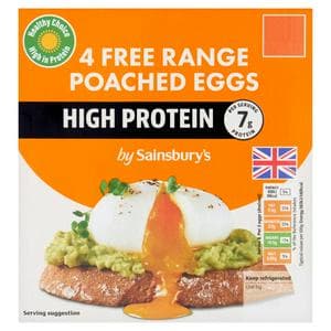 Sainsbury's 4 x British Free Range Soft Poached Eggs