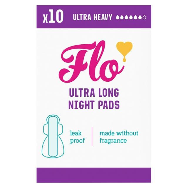 Flo 10 x Bamboo Ultra Long Night Period Pads - gallery image 1