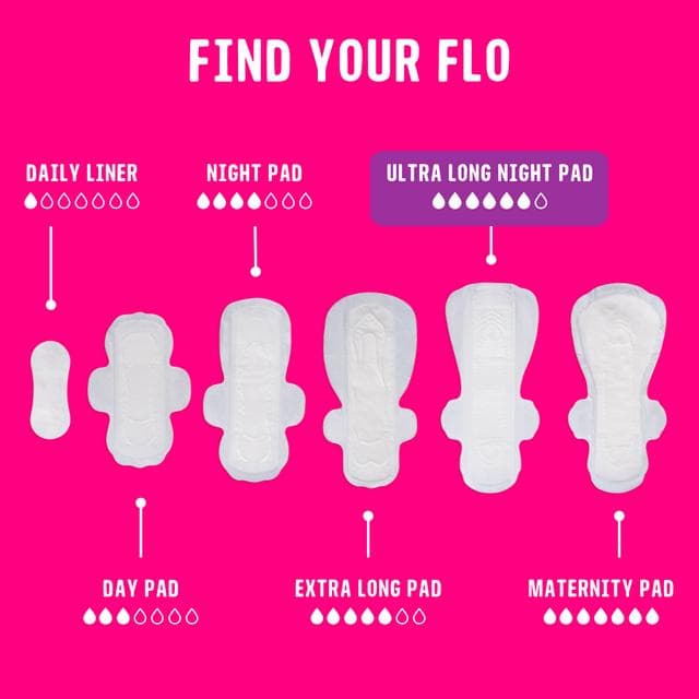 Flo 10 x Bamboo Ultra Long Night Period Pads - gallery image 4
