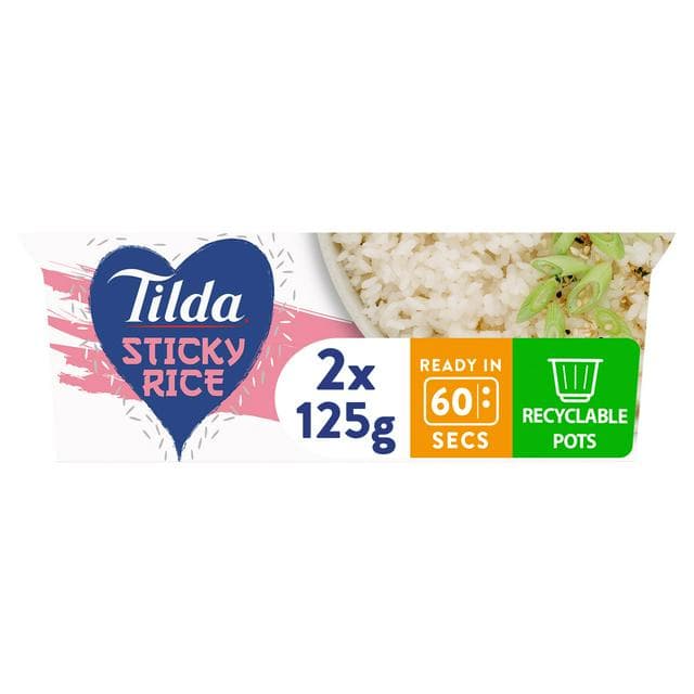 Tilda 2 x 125g Sticky Rice - gallery image 1