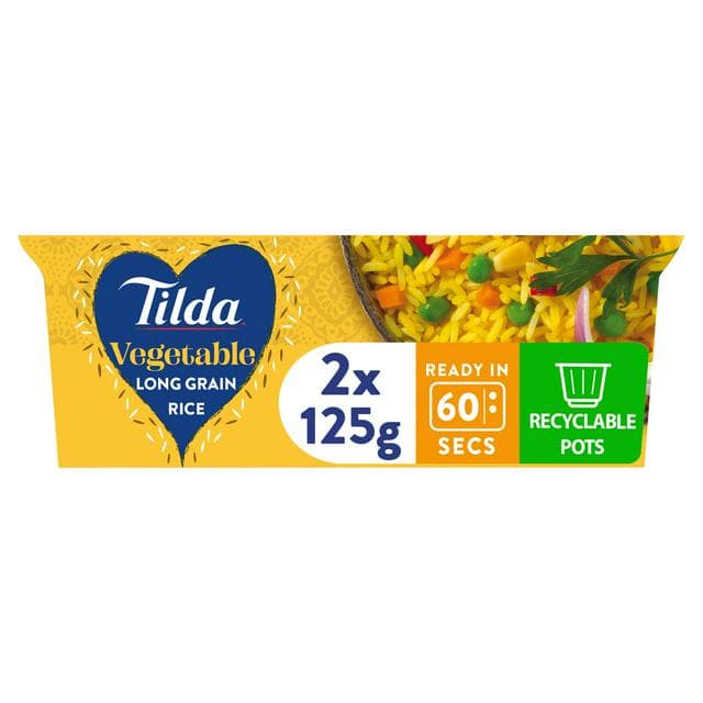 Tilda 2 x 125g Vegetable Rice - gallery image 1