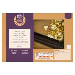 Sainsbury's Discovery 2 x 95g Roasted Pistachio Cheesecake Slices, Taste the Difference