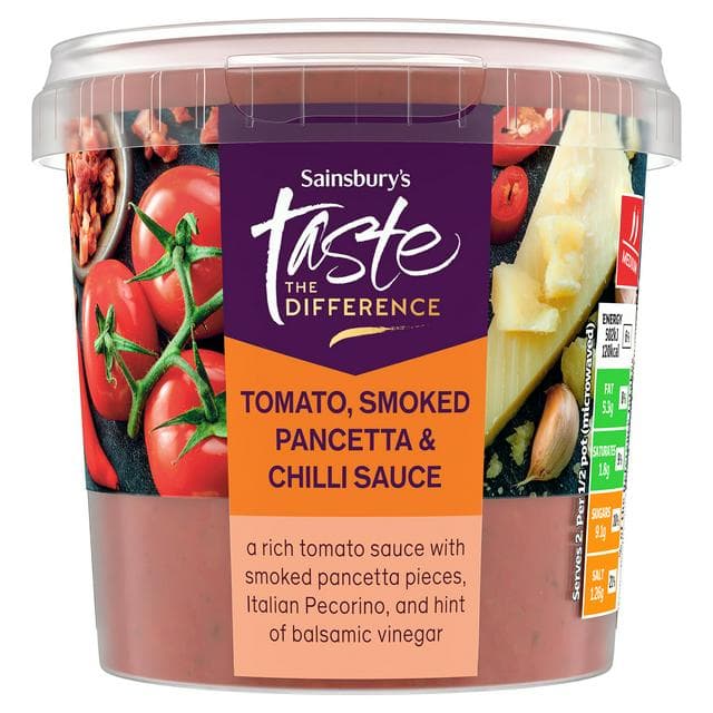 Sainsbury's 350g Tomato, Pancetta & Chilli Sauce, Taste the Difference - gallery image 1