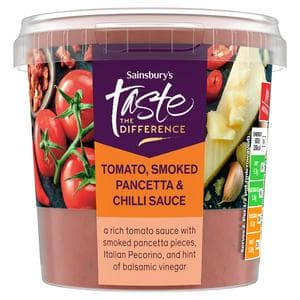 Sainsbury's 350g Tomato, Pancetta & Chilli Sauce, Taste the Difference