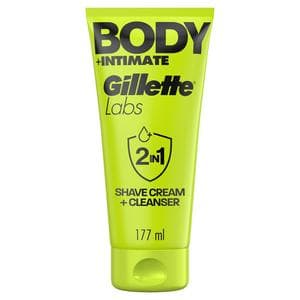 Gillette Labs 177ml Body + Intimate 2 in 1 Shave Cream & Cleanser with Aloe