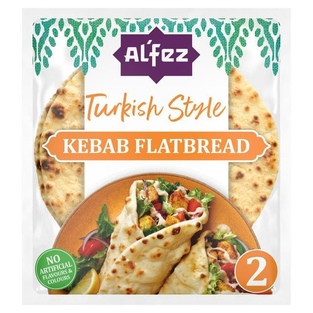 Al'Fez 2 x Turkish Style Kebab Flatbreads 200g - gallery image 1