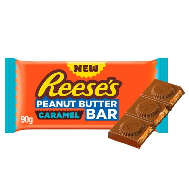 Reese's 92g Peanut Butter & Caramel Filled Milk Flavour Chocolate Bar - gallery image 1