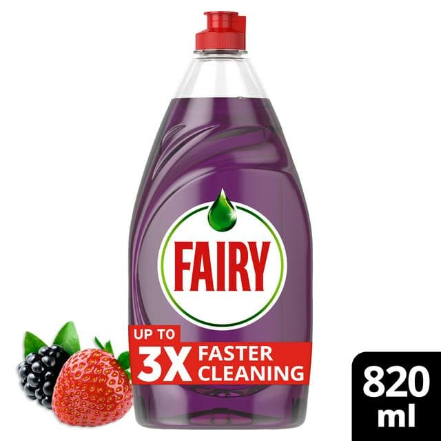 Fairy Platinum Quickwash Wild Berry Washing Up Liquid 820ml - gallery image 1