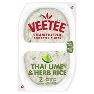 Veetee Perfectly Steam Filtered 2 x 125g Thai Lime & Herb Rice