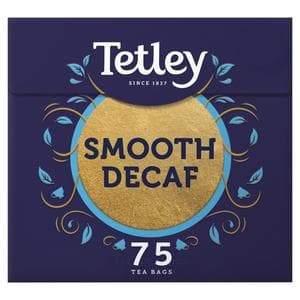 Tetley 75 x Black Smooth Decaf Finest Tea Bags 237g