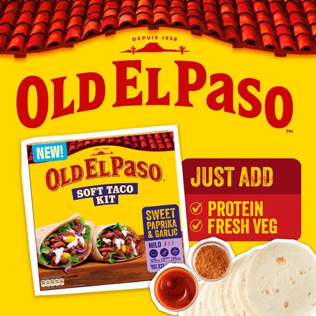 Old El Paso 499g Sweet Paprika & Garlic Soft Taco Kit - gallery image 2