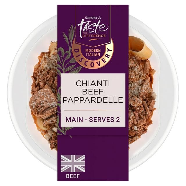 Sainsbury's Discovery 400g Chianti Beef Pappardelle with Italian Bronze Die Pappardelle, Taste the Difference - gallery image 1