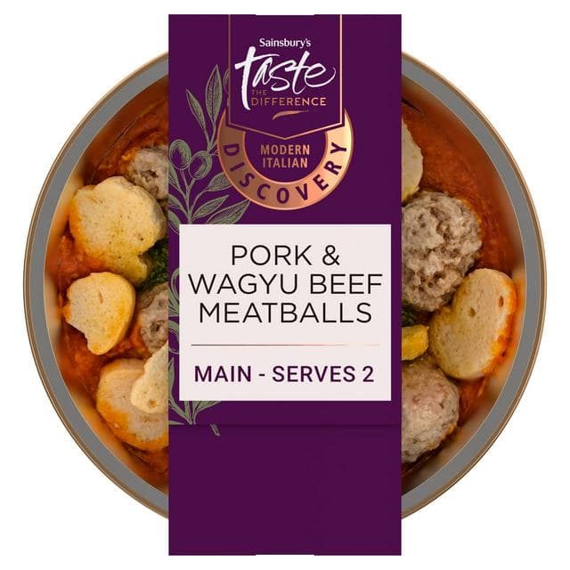Sainsbury's Discovery 600g Pork & Wagyu Beef Meatballs, Taste the Difference - gallery image 1