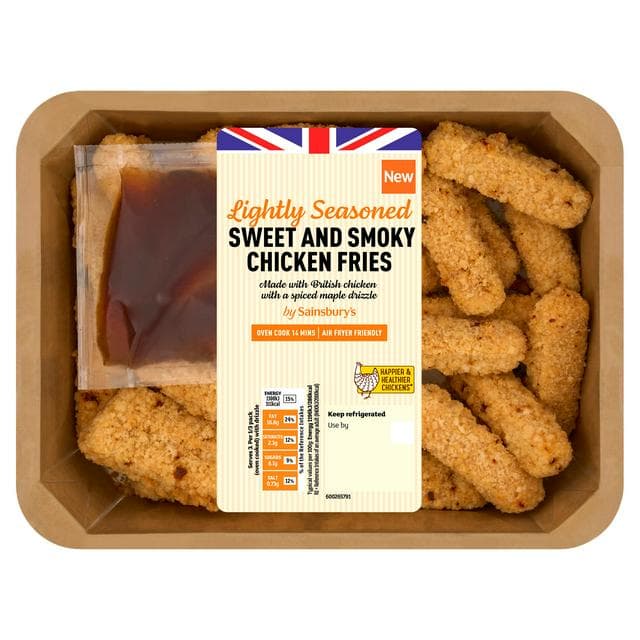 Sainsburys 360g Smoky Bacon Flavour Chicken Fries with a Maple Dipping Sauce - gallery image 1