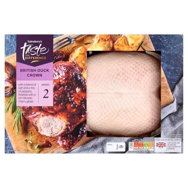 Sainsbury's 1.2kg Duck Crown with Cherry Glaze, Taste the Difference - gallery image 1