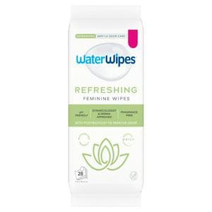 WaterWipes 28 x Refreshing Fragrance Free Feminine Wipes
