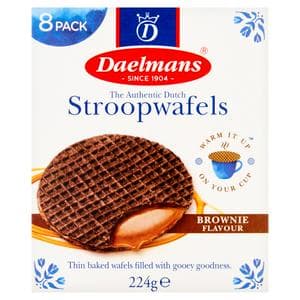 Daelmans 8 x Brownie Flavour Stroopwafels 224g