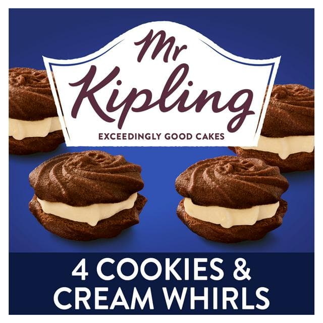 Mr Kipling 4 x Cookies & Cream Whirls Cakes - gallery image 1