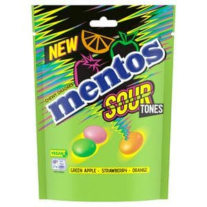 Mentos 150g Sour Tones Chewy Dragees