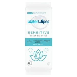 WaterWipes 28 x Sensitive Fragrance Free Feminine Wipes