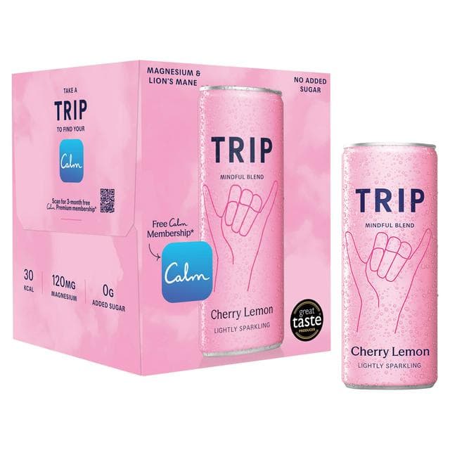 TRIP 4 x 250ml Cherry Lemon Can - gallery image 1