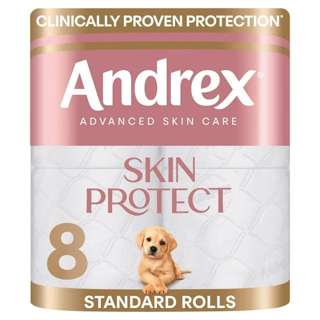 Andrex Skin Protect 8 x Standard Toilet Tissue Rolls - gallery image 1