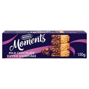 McVitie's Moments 150g Milk Chocolate Dipped Shortcake Biscuits