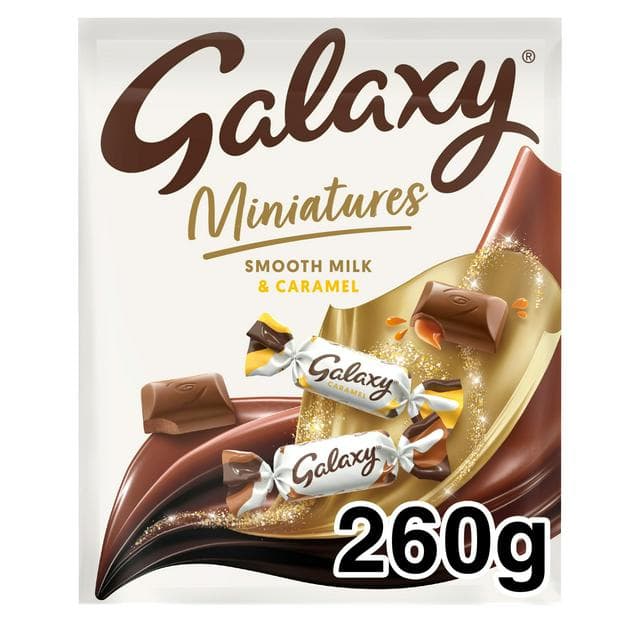 Galaxy Miniatures 260g Caramel & Milk Chocolate Bars Pouch - gallery image 1